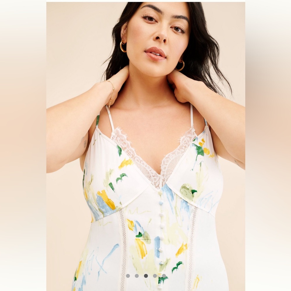 NWT Anthropologie Lace Button-Front Slip Dress MIDI Size 16 - Picture 2 of 8